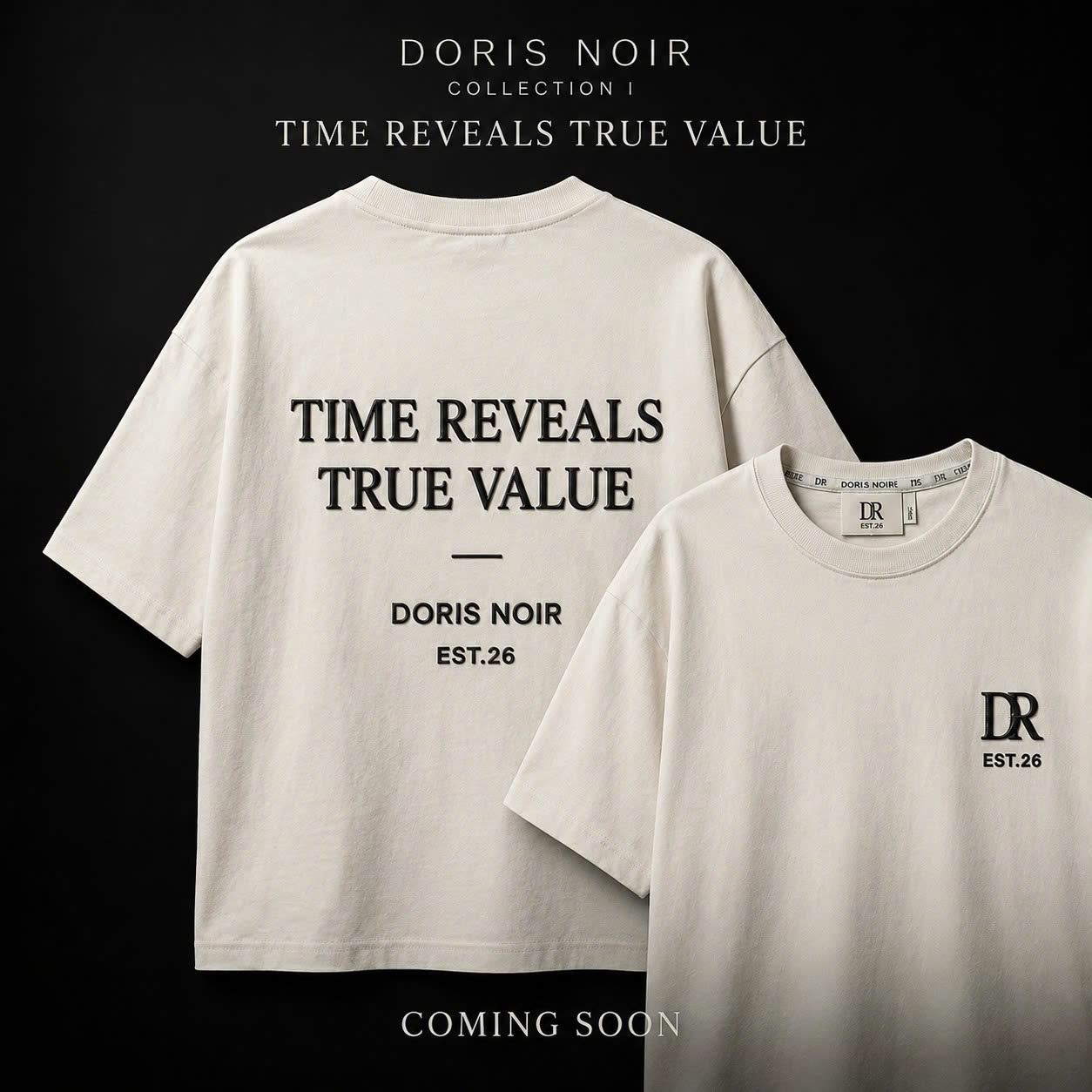 DORIS NOIR Cream Tee